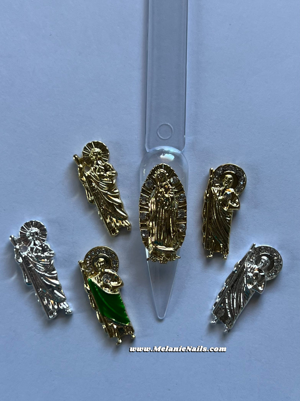 Virgencita & San Judas Nail Charms