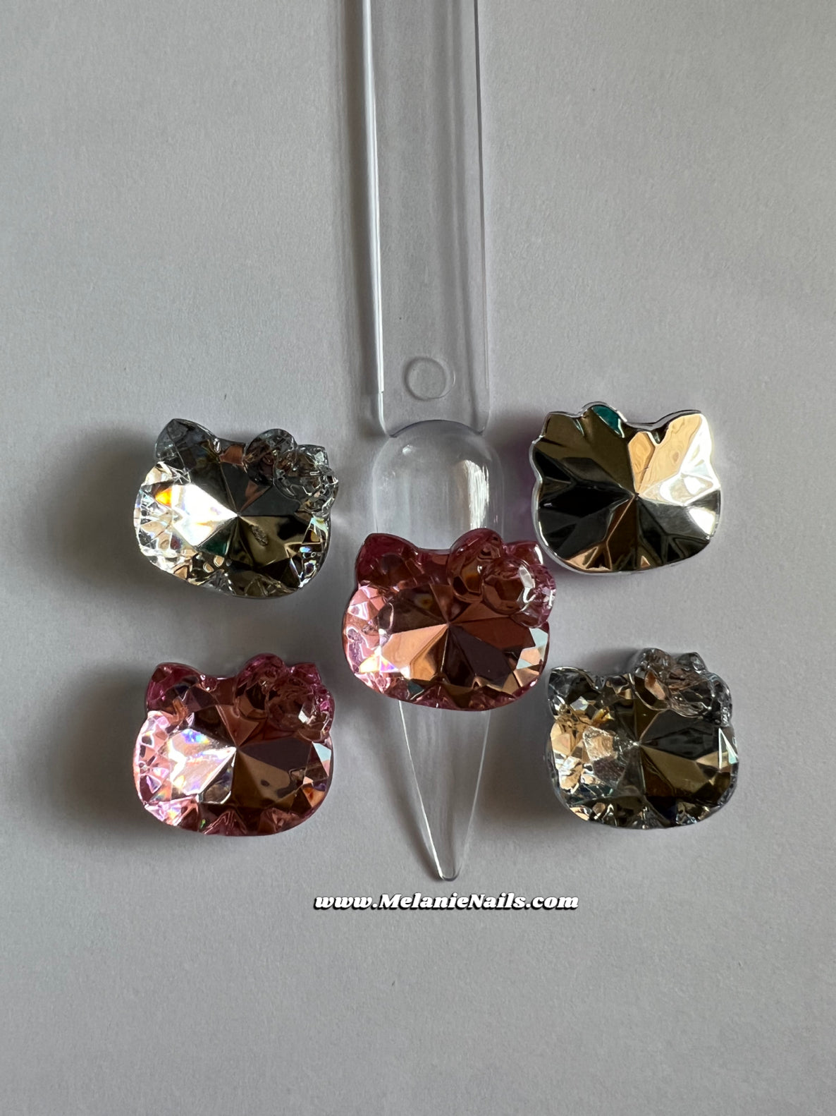 Big Kitty Diamond Nail Charms