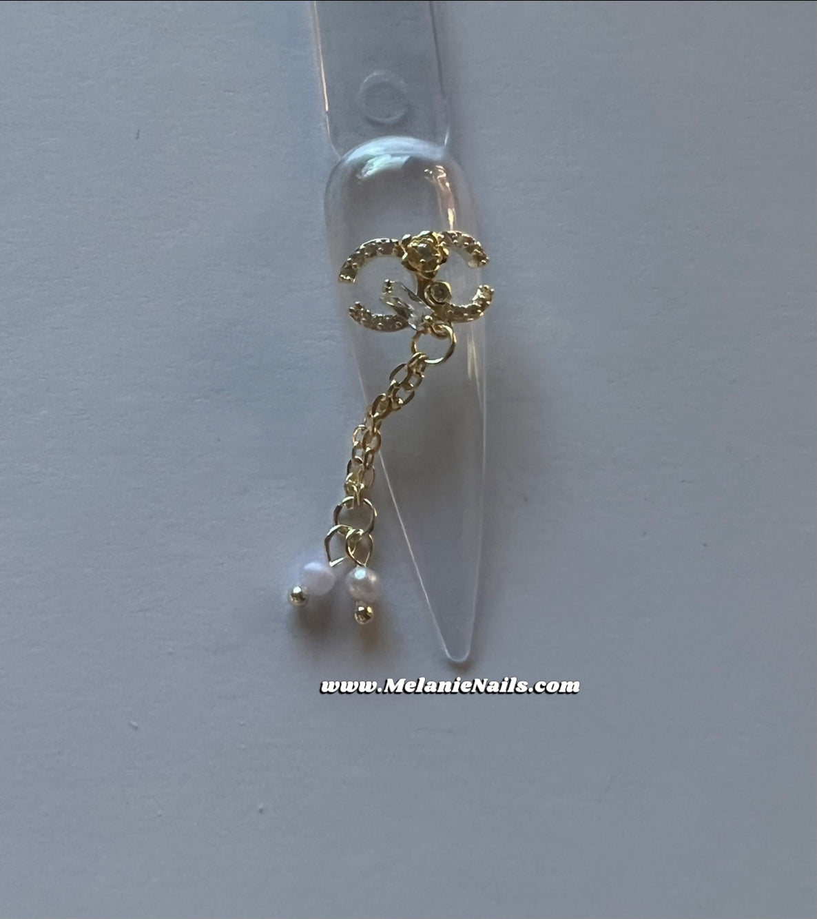 CC Gold Dangle Nail Charms