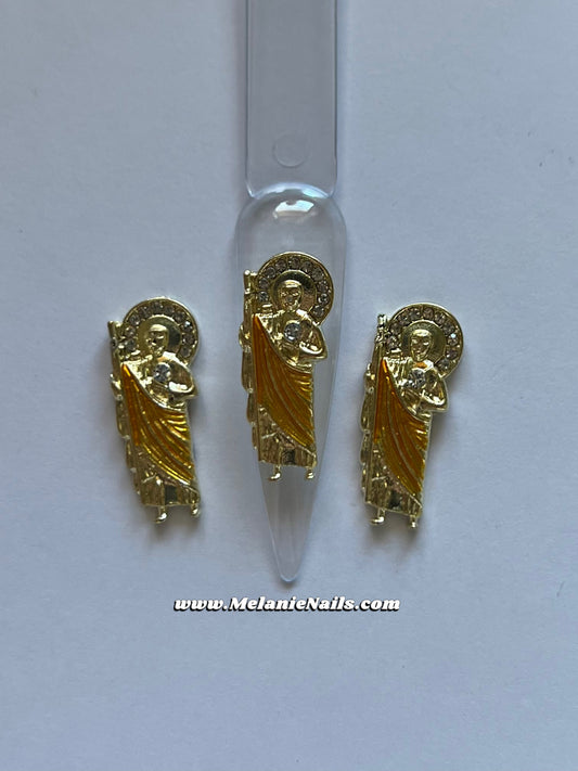 Yellow Diamond San Judas Nail Charms