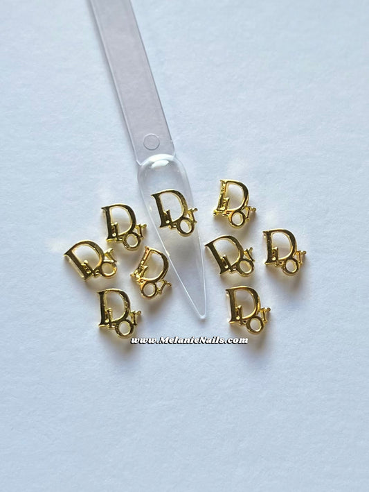 D Gold Big Nail Charms