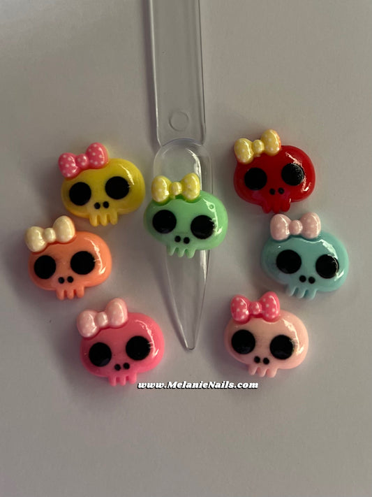 Halloween Skull Nail Charms