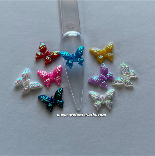 Shiny Butterfly Nail Charms